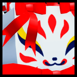 Rainbow Huge Candycane Kitsune Pet