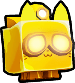 Shiny Golden Nuclear Mining Cat Pet