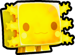 Shiny Golden Tiedye Axolotl Pet